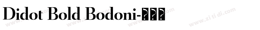 Didot Bold Bodoni字体转换